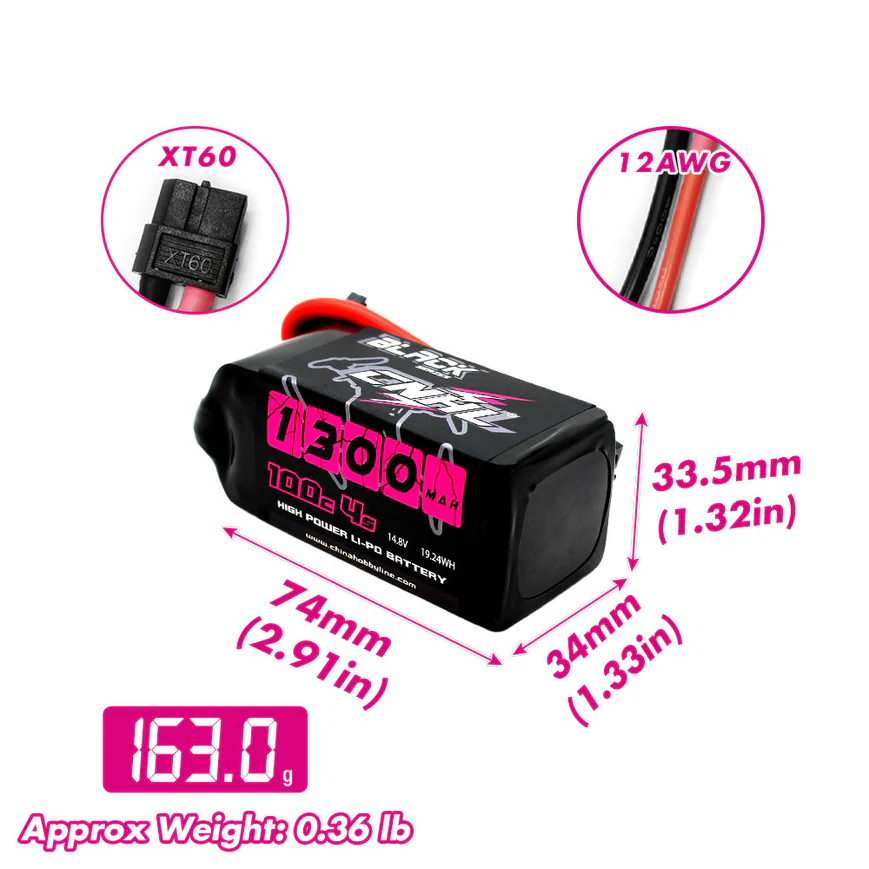 2PCS CNHL 4S 14.8V Lipo Batter - Drone Battery 4S review and price