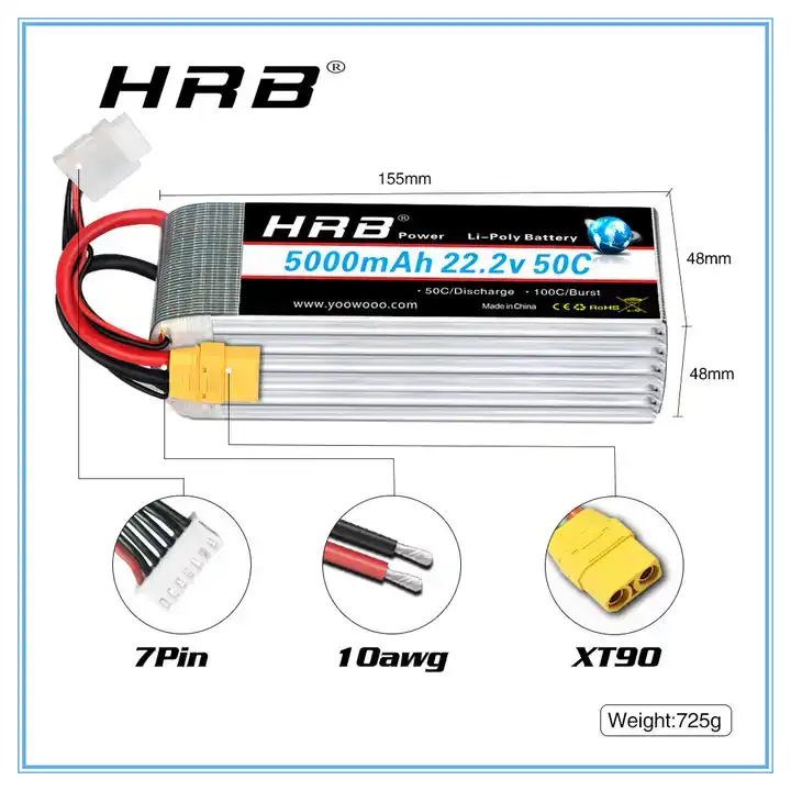 HRB Lipo Battery 2~6S 2200mah/ - Drone Battery 6S review and price