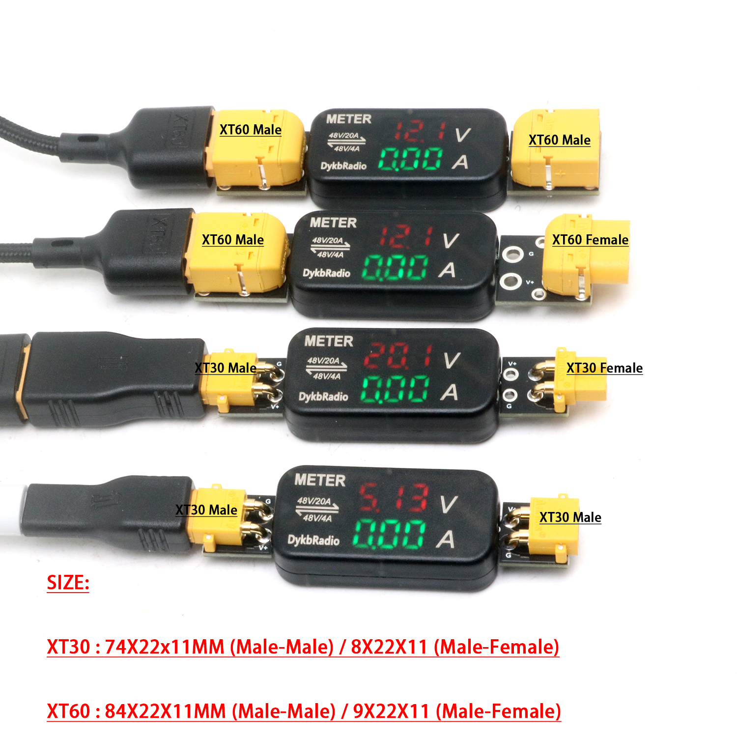 XT30/XT60 20A/4A DC Voltage Cu - Drone Battery Voltage Checker review and price