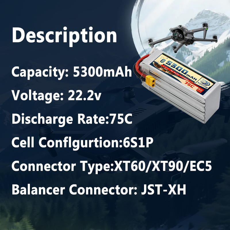 VSVAW 6S 5300mAh Lipo Battery  - Drone Battery 6S review and price