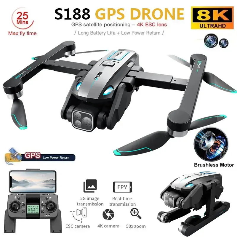 S188 Professional 8K GPS Drone - Drone Battery Li-Ion review and price