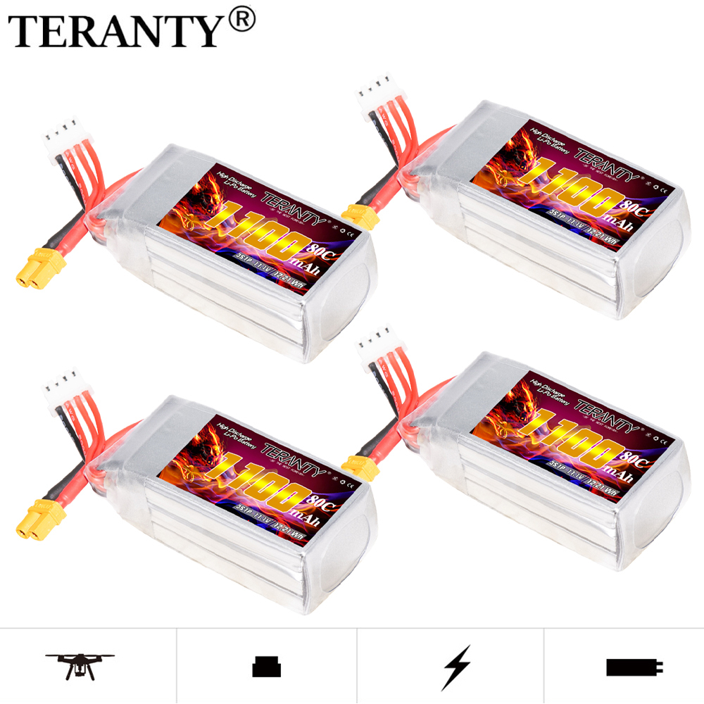 TERANTY 3S 11.1V 1100mAh 80C/1 - Drone Battery 3S review and price