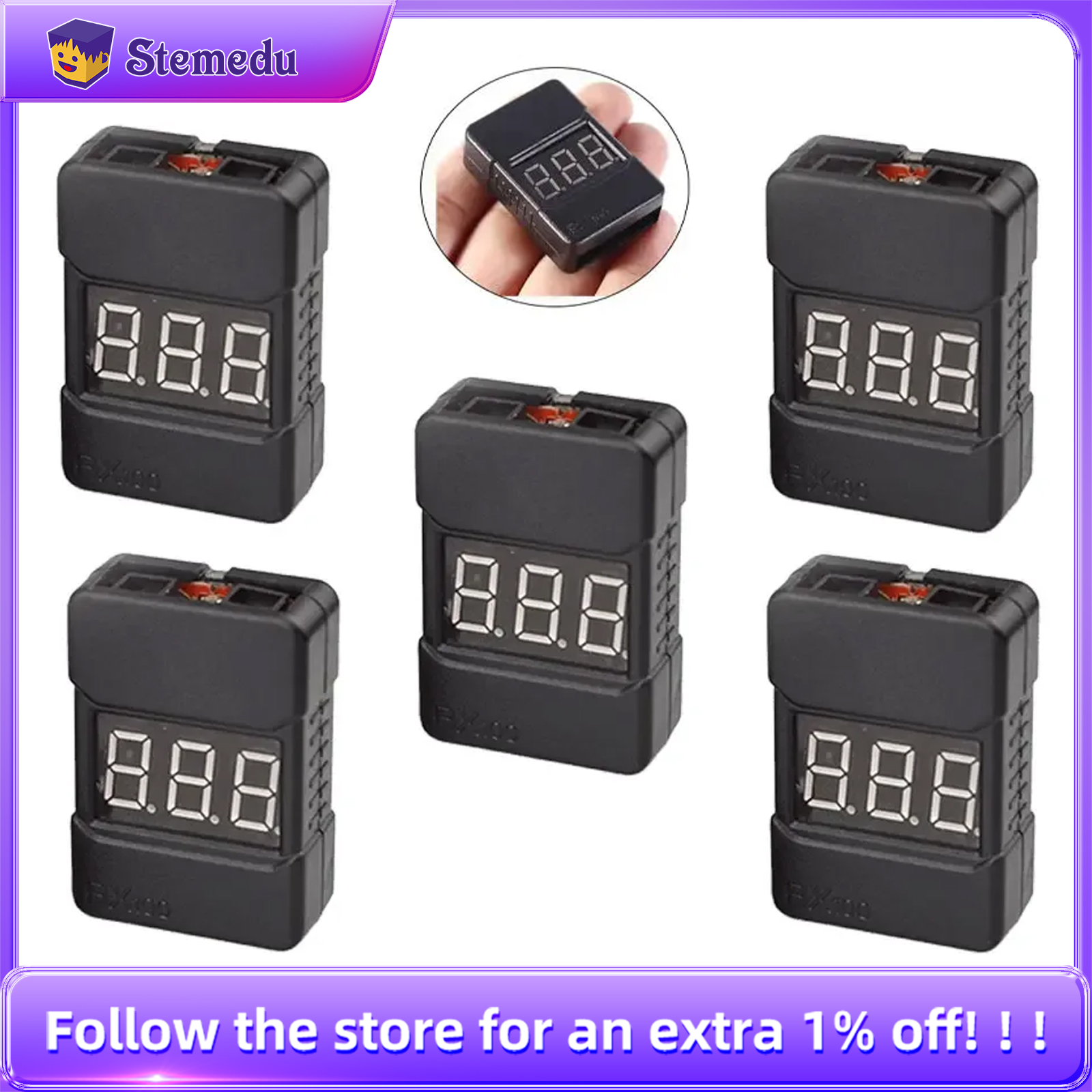 BX100 1-8S Lipo Battery Voltag - Drone Battery Alarm review and price